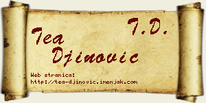Tea Đinović vizit kartica